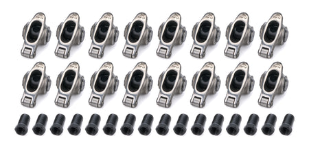 PRW Industries Elite Series Stainless Roller Rocker Arm - 7/16 in Stud Mount - 1.60 Ratio - AMC V8 / Pontiac V8 / Oldsmobile V8 (Set of 16)