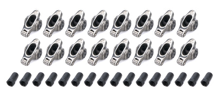 PRW Industries Elite Series Stainless Roller Rocker Arm - 7/16 in Stud Mount - 1.50 Ratio - Small Block Chevy - (Set of 16) - - - 