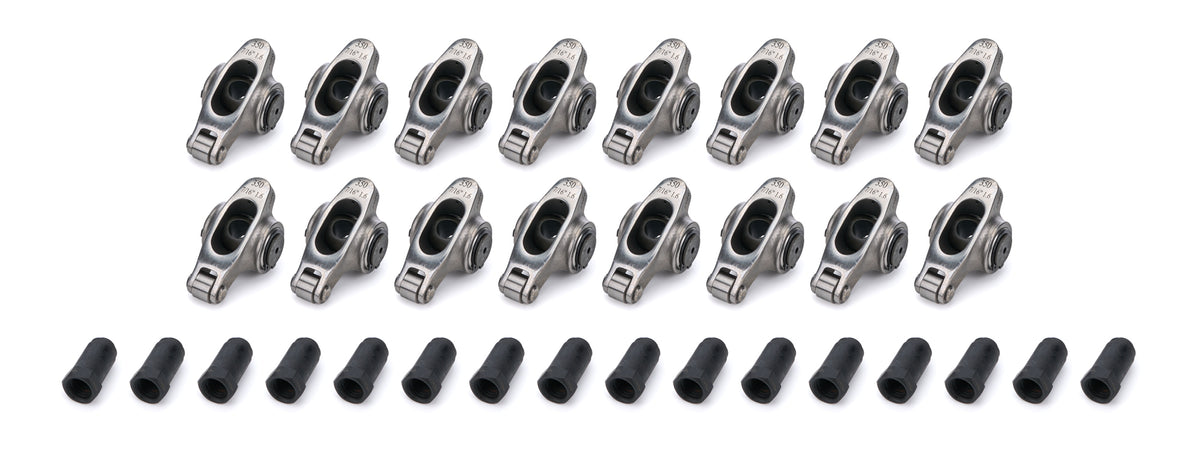 PRW Industries Elite Series Stainless Roller Rocker Arm - 7/16 in Stud Mount - 1.60 Ratio - Small Block Chevy - (Set of 16) - - - 