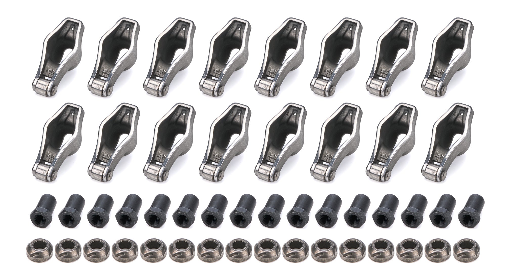 PRW Industries Sportsman Series Roller Rocker Arm - 3/8 in Stud Mount - 1.60 Ratio - Small Block Ford / AMC V8 / Oldsmobile V8 (Set of 16)