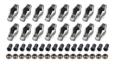 PRW Industries Sportsman Series Roller Rocker Arm - 3/8 in Stud Mount - 1.60 Ratio - Small Block Ford / AMC V8 / Oldsmobile V8 (Set of 16)