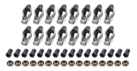 PRW Industries Sportsman Series Roller Rocker Arm - 3/8 in Stud Mount - 1.60 Ratio - Self-Align - Small Block Chevy (Set of 16)