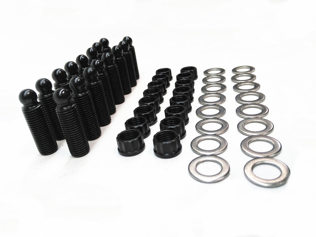 PRW Industries Rocker Arm Adjuster - 7/16-20 in Thread - 3/8 in Ball - Black Oxide (Set of 16)