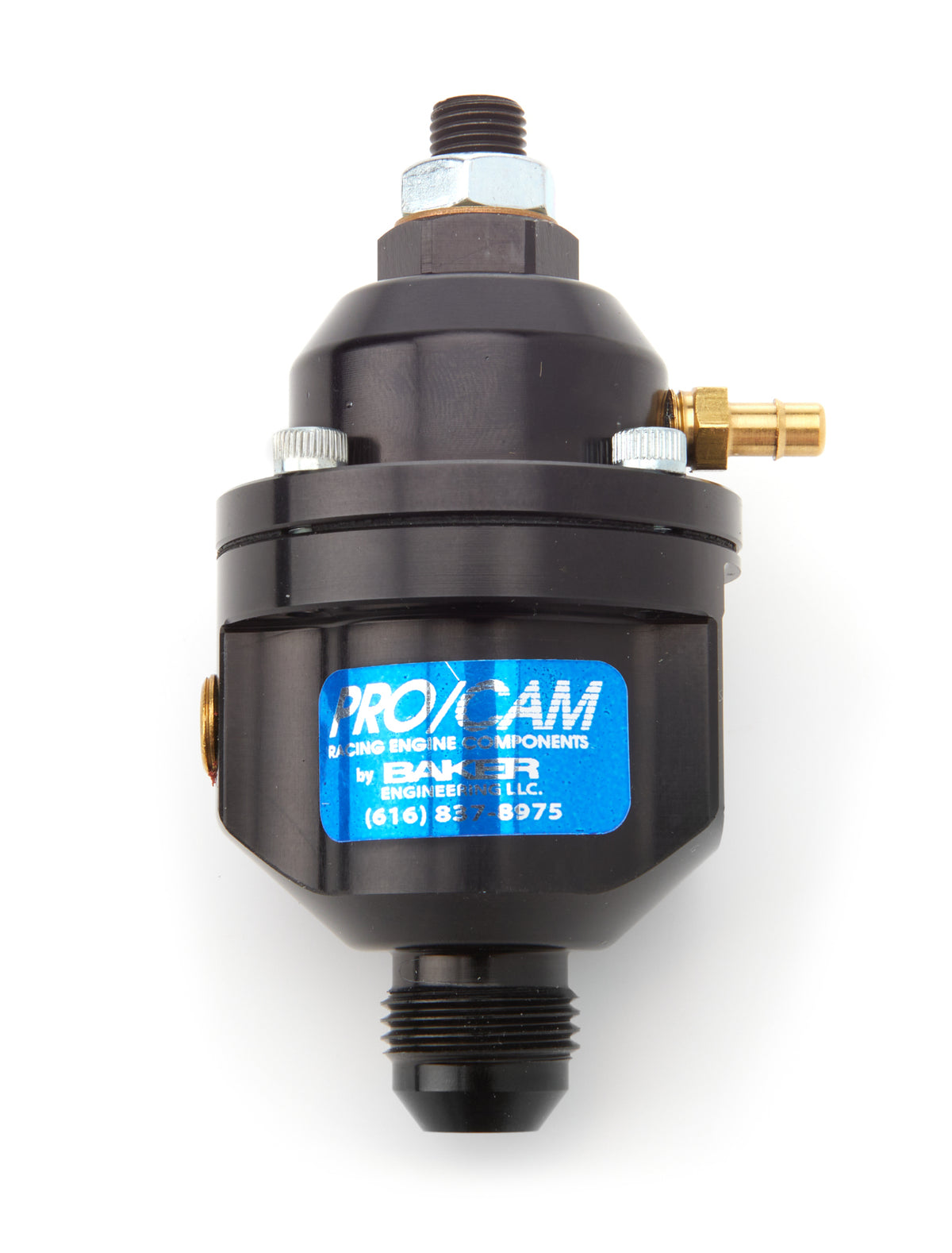 PRO/CAM Adjustable Fuel Pressure Regulator - 3-11 PSI - 8 AN Female In / 8 AN Return - Black