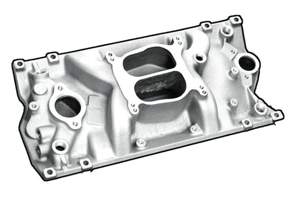 Professional Products Cyclone Intake Manifold - Spread / Square Bore - Dual Plane - Vortec - Small Block Chevy
