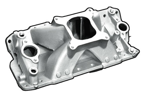 Professional Products Hurricane Intake Manifold - Square Bore - Single Plane - Satin - Small Block Chevy