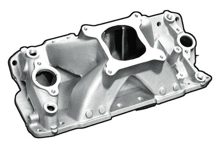 Professional Products Hurricane Intake Manifold - Square Bore - Single Plane - Satin - Small Block Chevy