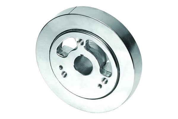 Professional Products PowerForce Stainless Harmonic Balancer - 6.750 in OD - Polished - External Balance - Small Block Chevy