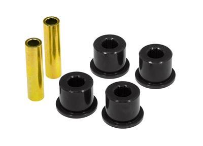 Prothane 1.5 in OD Flange Bushing - 3. in Long x 0.5 in ID Sleeve - Black / Zinc