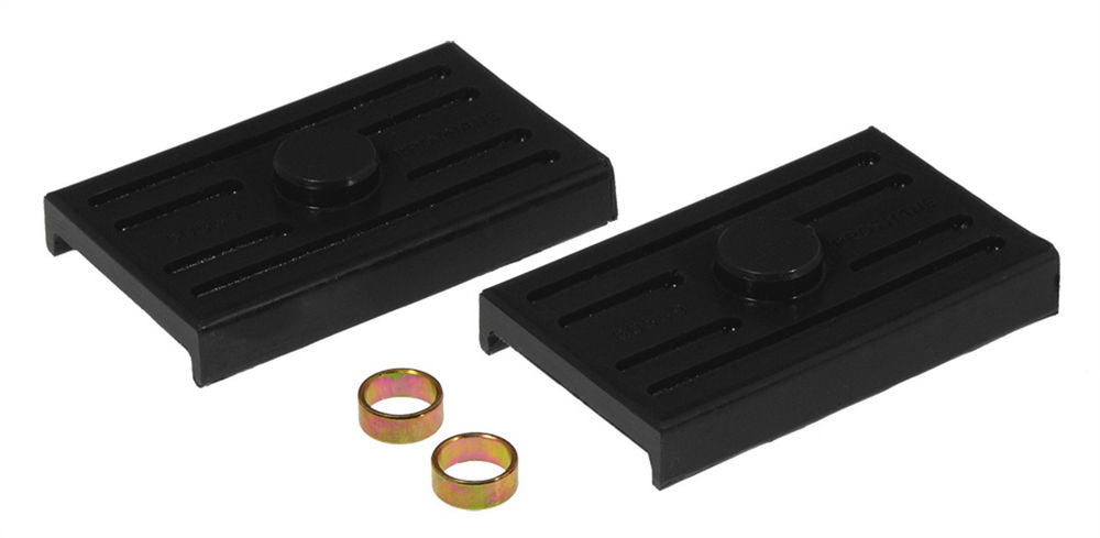 Prothane Lower Multi-Leaf Leaf Spring Pad - Black / Cadmium Plated - GM F-Body 1970-81 (Pair)