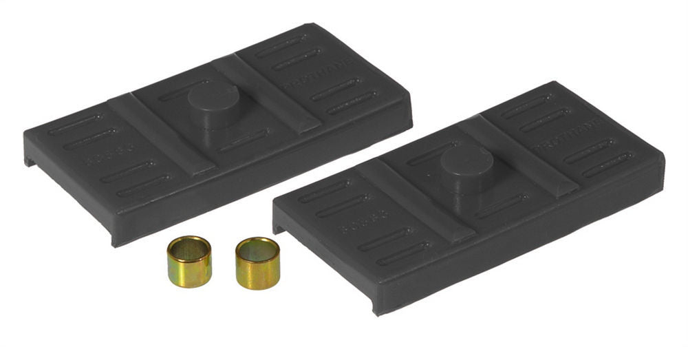 Prothane Upper Multi-Leaf Leaf Spring Pad - Black / Cadmium Plated - GM F-Body 1967-69 (Pair)