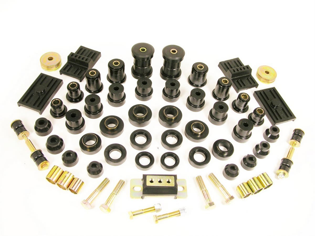 Prothane Suspension Bushing Kit - Black / Cadmium Plated - GM F-Body 1975-79