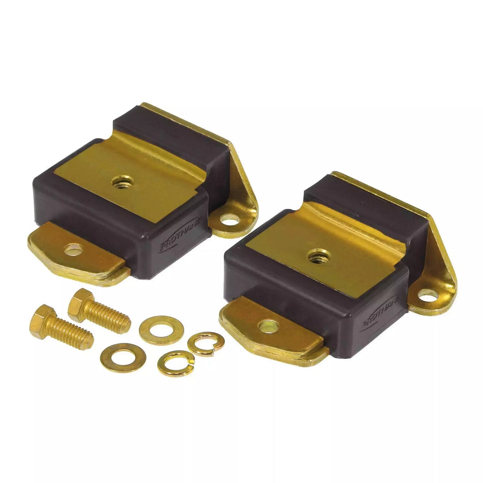 Prothane Motor Mount Kit - Cadmium Plated / Black - Chevy V8 / Inline-6 - GM Fullsize SUV / Truck / Van 1963-72