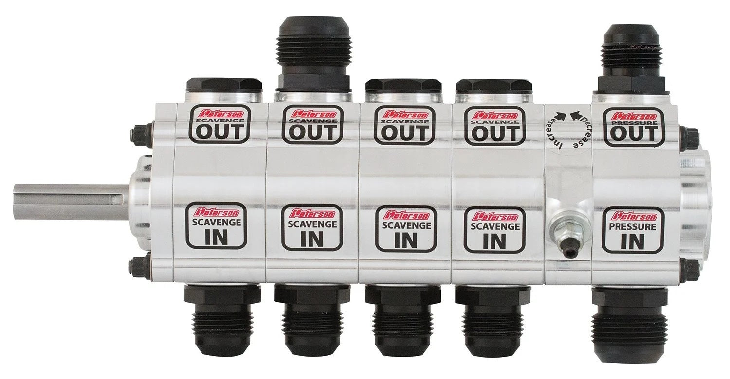 Peterson R4 5 Stage Dry Sump Oil Pump - High Volume - Left Side
