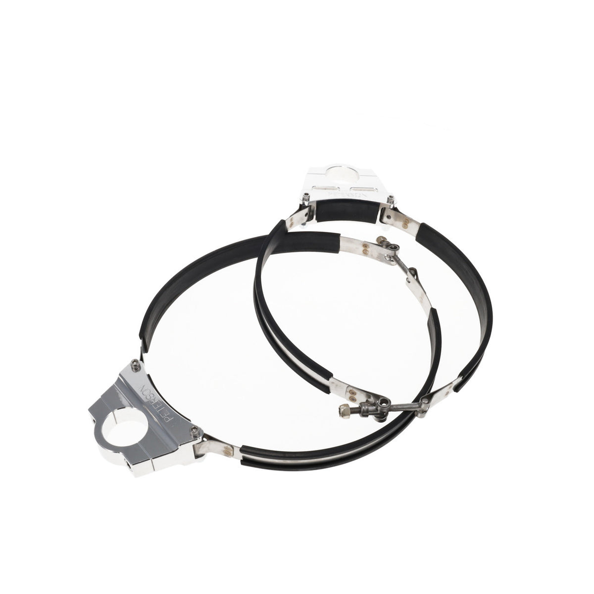 Peterson Clamp-On Oil Tank Bracket - Peterson 10-1/2 in OD Oil Tanks - 1-1/2 in OD Tube (Pair)