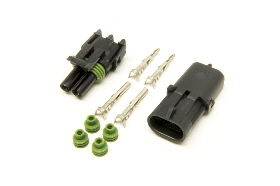 Painless Performance 2 Pin Weather Pack Connector - Black