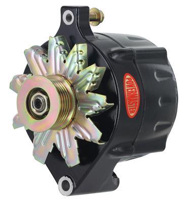 Powermaster Ford Style Race XS Volt 1-Wire 12V / 16V Alternator - 150 amps - 6-Rib Serpentine Pulley - Black