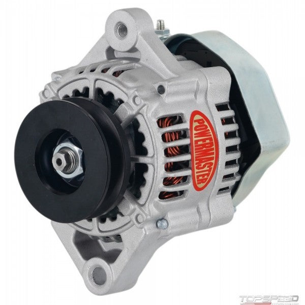 Powermaster Denso Style Race 1-Wire Alternator - 75 amps - V-Belt Pulley