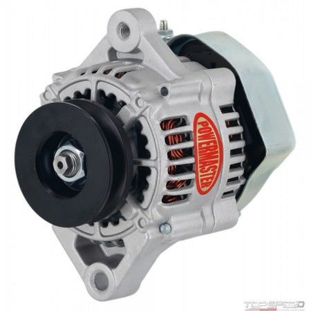 Powermaster Denso Style Race 1-Wire Alternator - 75 amps - V-Belt Pulley