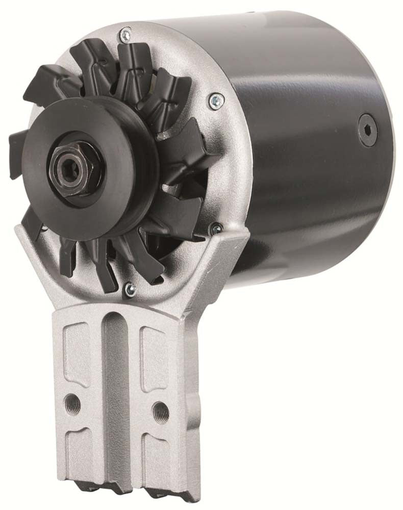 Powermaster PowerGEN Alternator - 1-Wire - 12V - 90 amp - Black - Single V-Belt Pulley - Ford Flat Head 1939-48