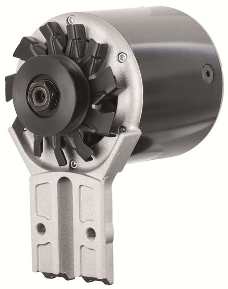 Powermaster PowerGEN Alternator - 1-Wire - 12V - 90 amp - Black - Single V-Belt Pulley - Ford Flat Head 1939-48