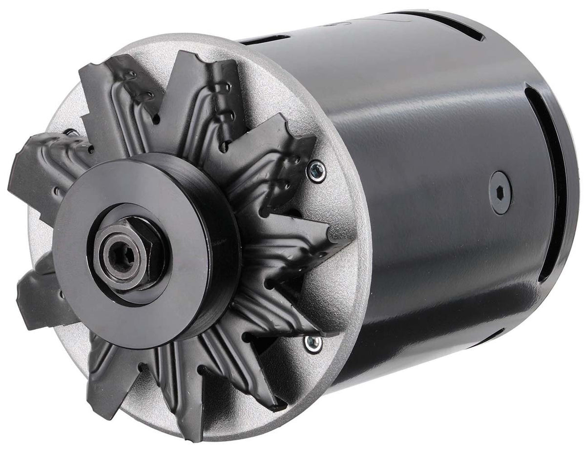 Powermaster Powergen Alternator - 12V - 90 amp - V-Belt Pulley - Custom Mount - Black - Universal