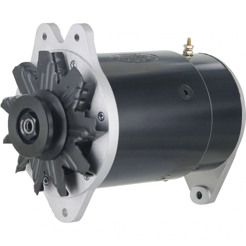 Powermaster PowerGEN Alternator - 1-Wire - 12V - 90 amp - Black - Single V-Belt Pulley - Mopar / Jeep / Studebaker 1956-71