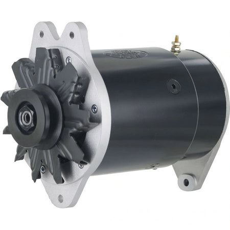 Powermaster PowerGEN Alternator - 1-Wire - 12V - 90 amp - Black - Single V-Belt Pulley - Mopar / Jeep / Studebaker 1956-71