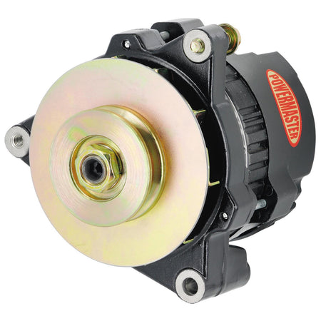Powermaster XS Volt CS121 GM Style Race Alternator - 1-Wire - 12V / 16V - 100 amp - Single V-Belt Pulley