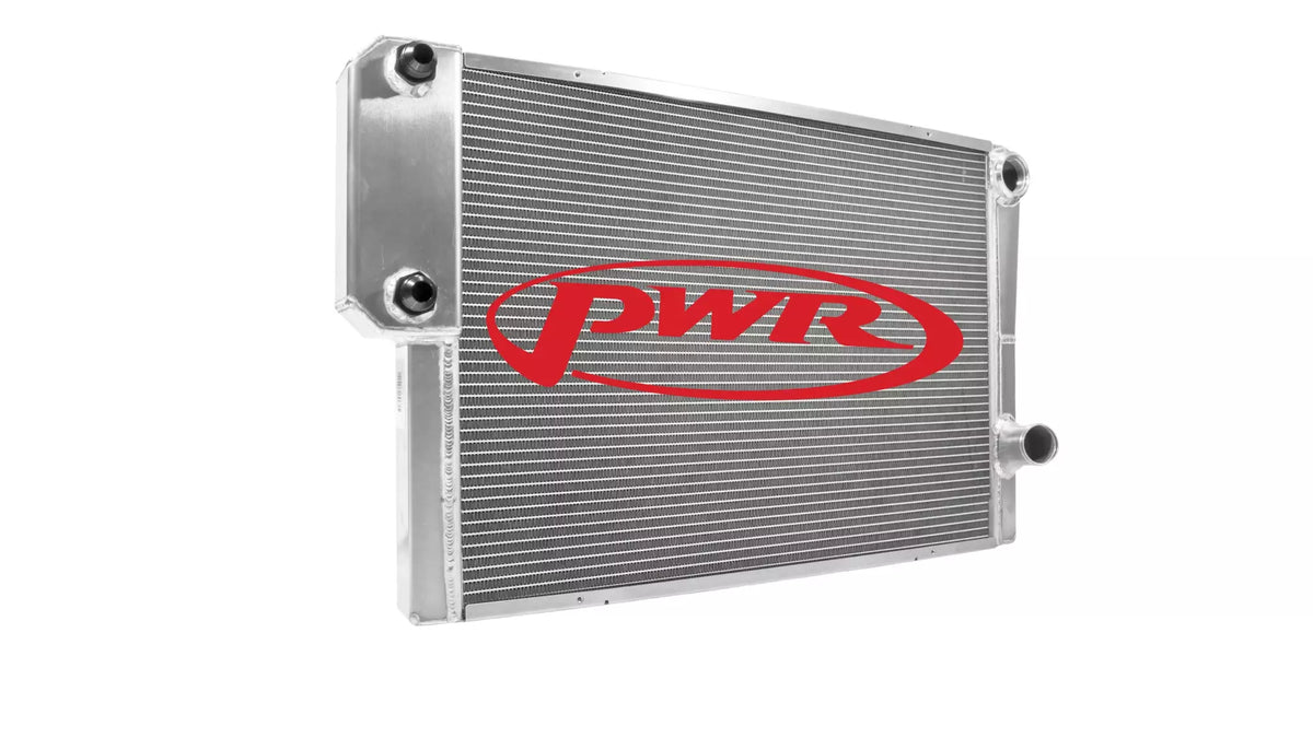 PWR Aluminum Dual Pass Radiator - 30 in W x 19 in H x 1.75 in D 906-30191