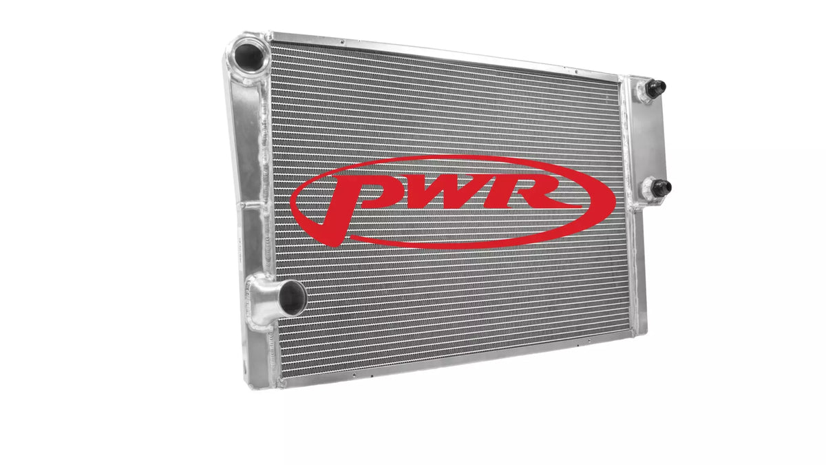 PWR Aluminum Dual Pass Radiator - 30 in W x 19 in H x 1.75 in D 906-30194