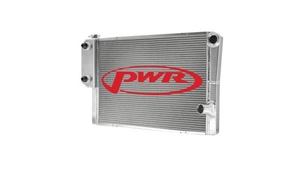PWR Aluminum Dual Pass Late Model Radiator - 30 in W x 19 in H x 5 in D