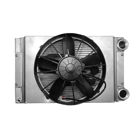 PWR Scirocco Aluminum Radiator & Fan Kit - Closed - 12 in Fan and Shroud
