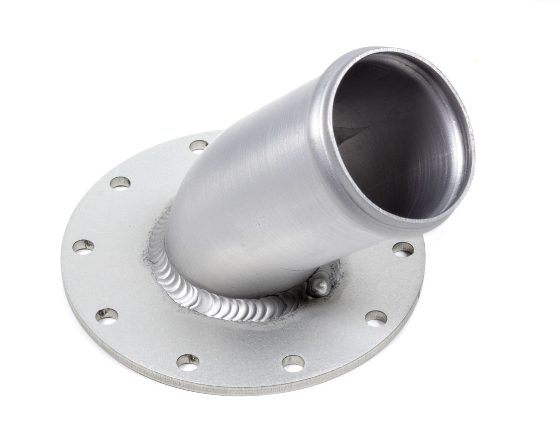 Pyrotect Flat Mount Fuel Cell Filler Neck - 45 Degree 2-1/4 in OD Neck - 4-1/2 in 10-Bolt Circle