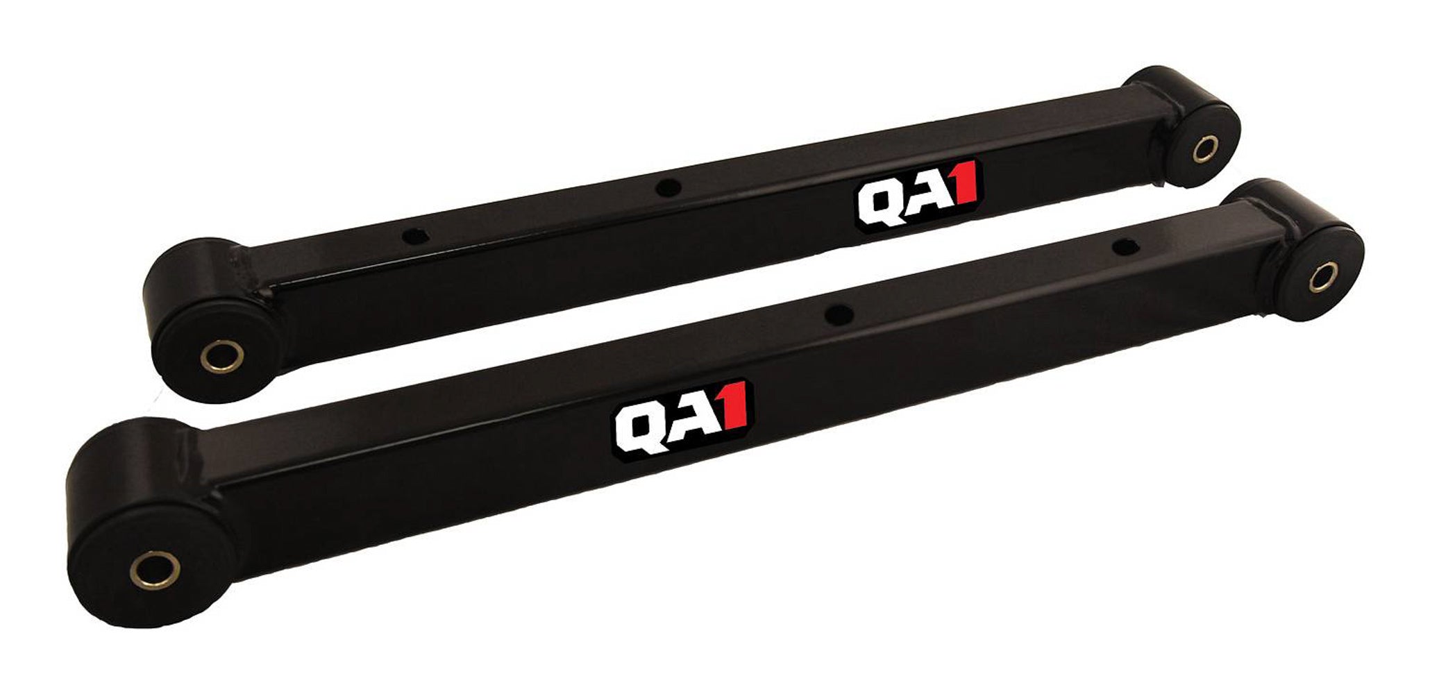 QA1 Rear Lower Trailing Arms - Rectangular Tubing - Polyurethane Bushing - Black - GM A-Body 1973-77 (Pair)