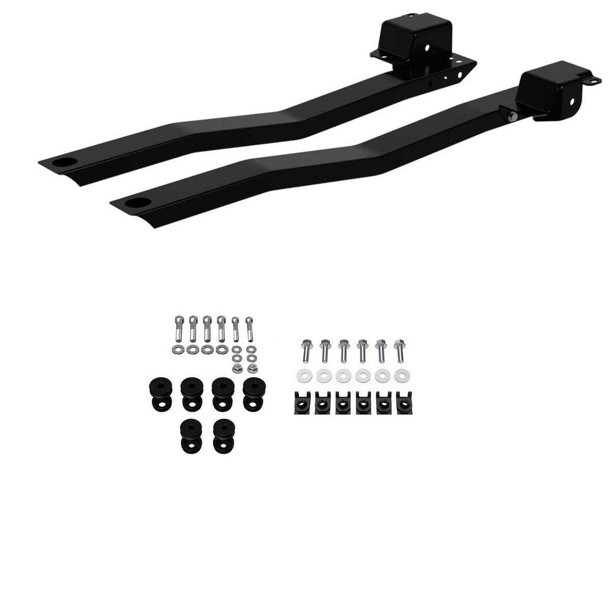 QA1 Bolt-On Subframe Connector Kit - Black - GM X-Body 1968-72 (Pair)
