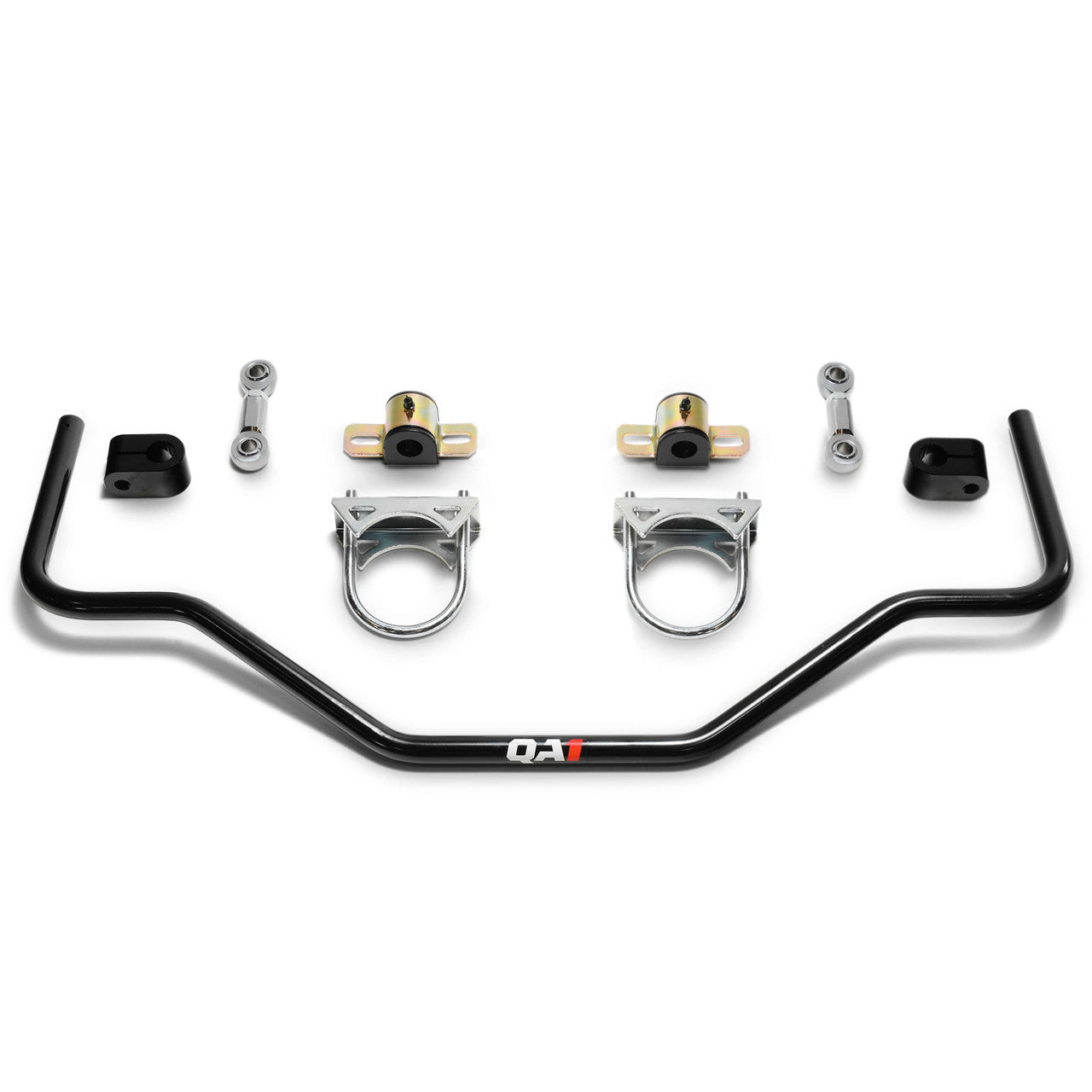 QA1 Rear Sway Bar - Rear - 0.875 in Diameter - Black - QA1 4-Link Rear Suspension System - GM X-Body 1968-72
