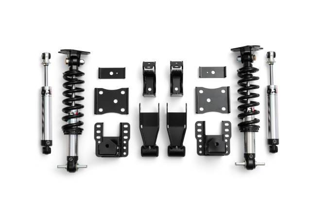 QA1 Lowering Kit - 3 in Front / 6 in Rear - Single Adjustable - GM Fullsize Truck 2007-18 4WD