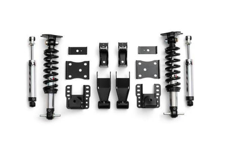 QA1 Lowering Kit - 3 in Front / 6 in Rear - Single Adjustable - GM Fullsize Truck 2007-18 4WD