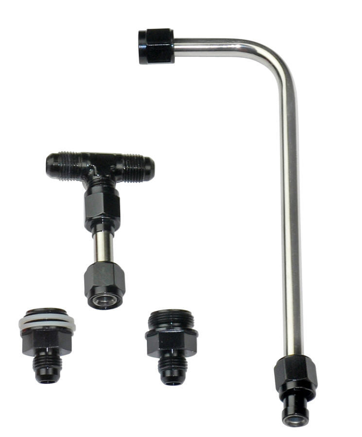 Quick Fuel Technology Carburetor Fuel Line - 6 AN Male Inlet - Dual 6 AN Female Outlets - Fittings Included - Black - Holley 4150