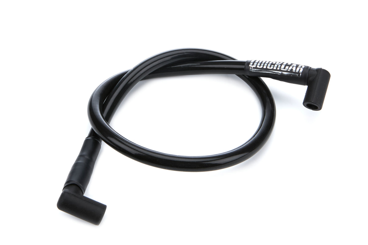 QuickCar Spiral Core 11.5 mm Sleeved Coil Wire - 30 in Long - Black