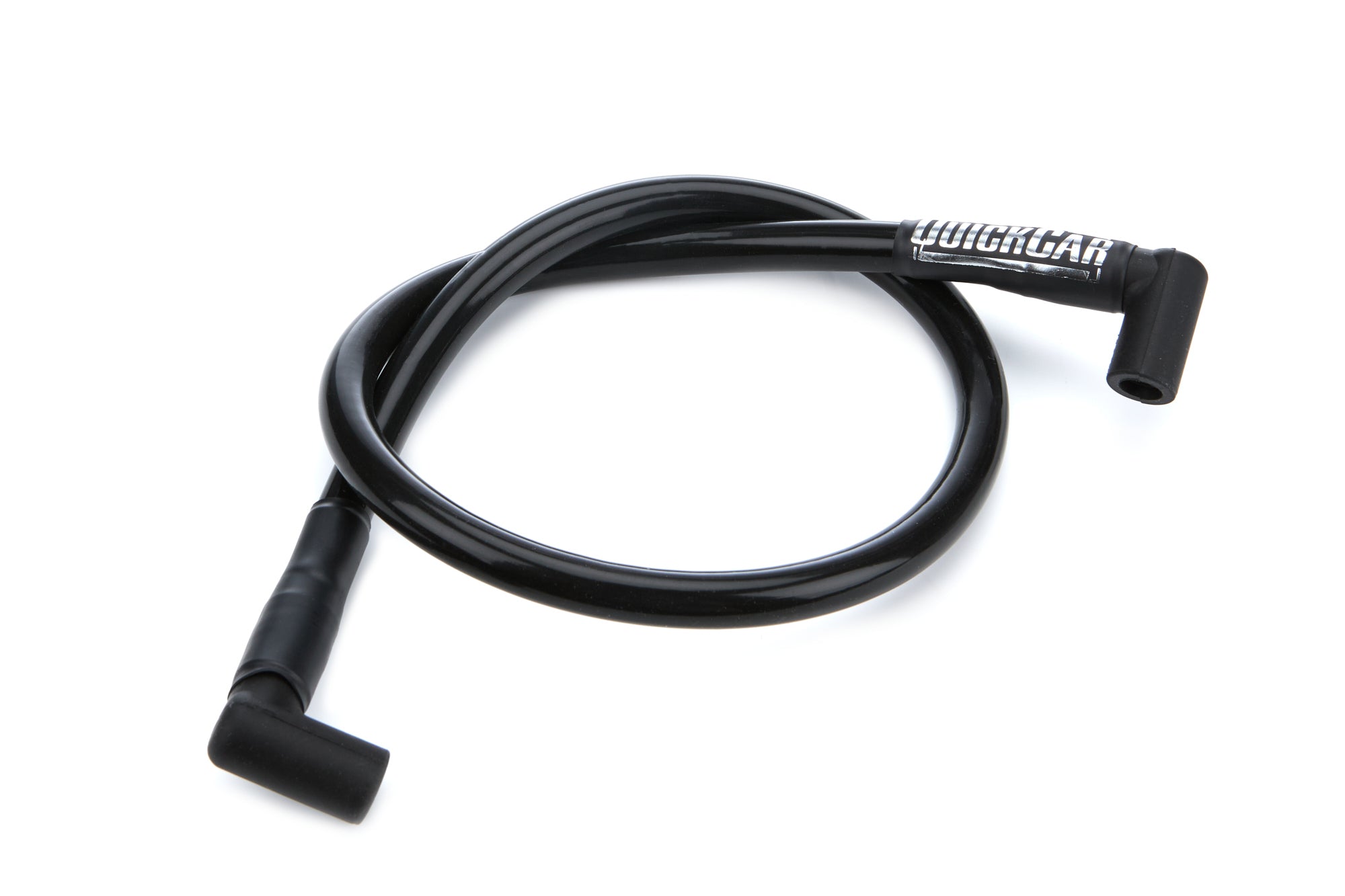 QuickCar Spiral Core 11.5 mm Sleeved Coil Wire - 30 in Long - Black