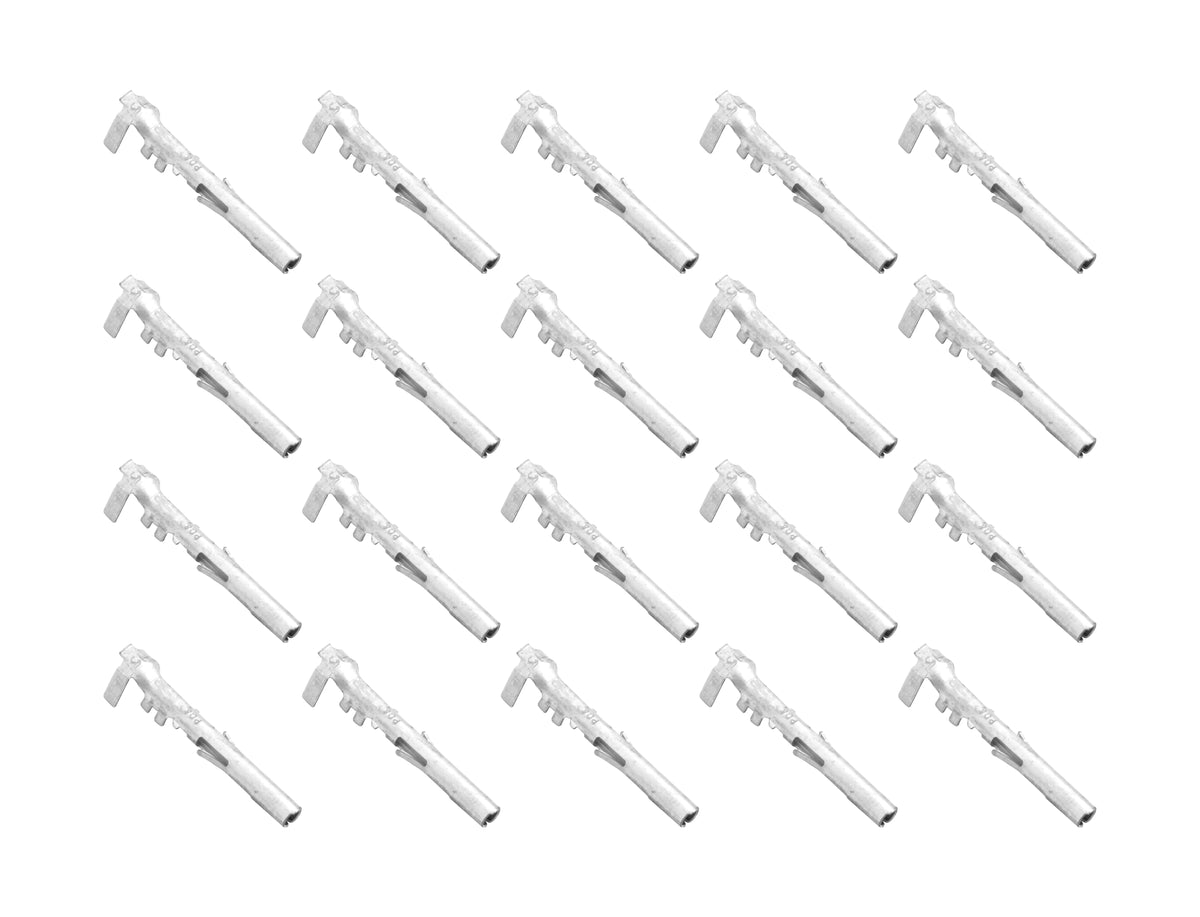 QuickCar 17-14 Gauge Weather Pack Pin - Female - Tin Copper (Set of 20)