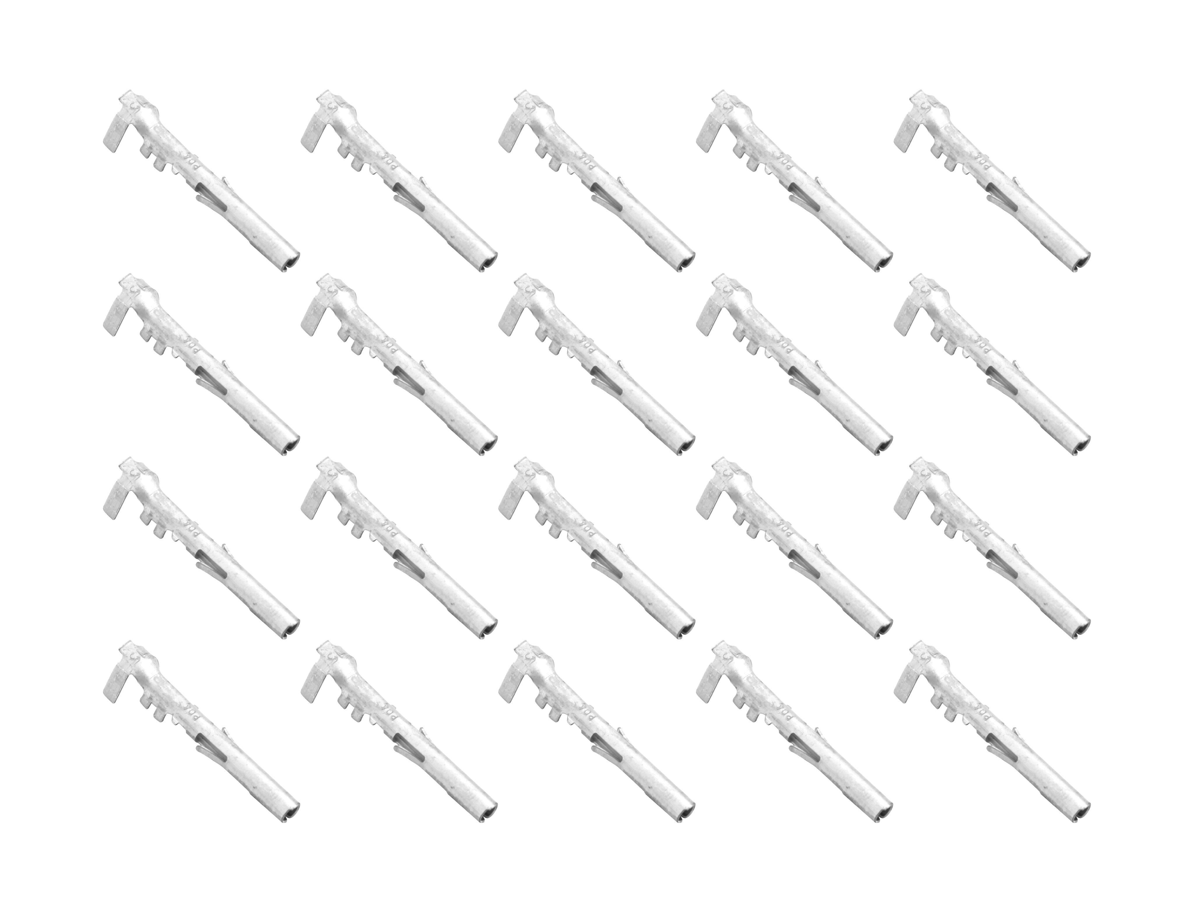QuickCar 17-14 Gauge Weather Pack Pin - Female - Tin Copper (Set of 20)