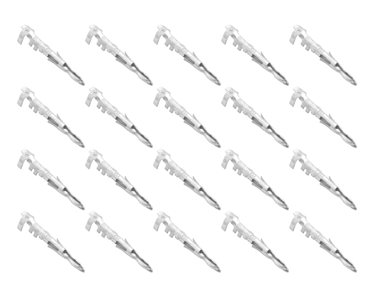 QuickCar 17-14 Gauge Weather Pack Pin - Male - Tin Copper (Set of 20)