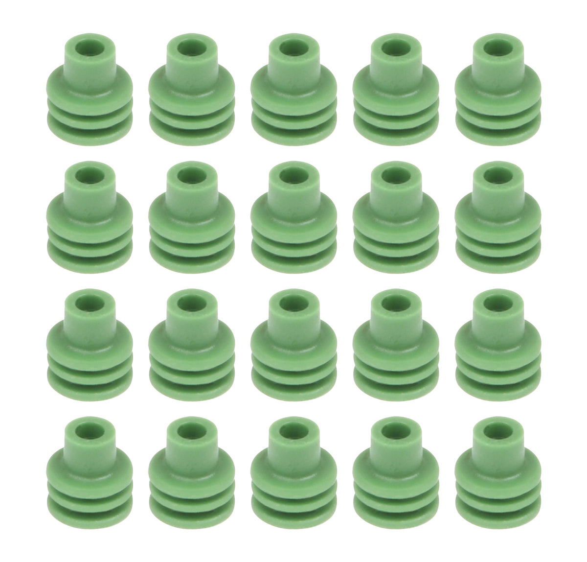 QuickCar 20-18 Gauge Weather Pack Cable Seal - Green (Set of 20)