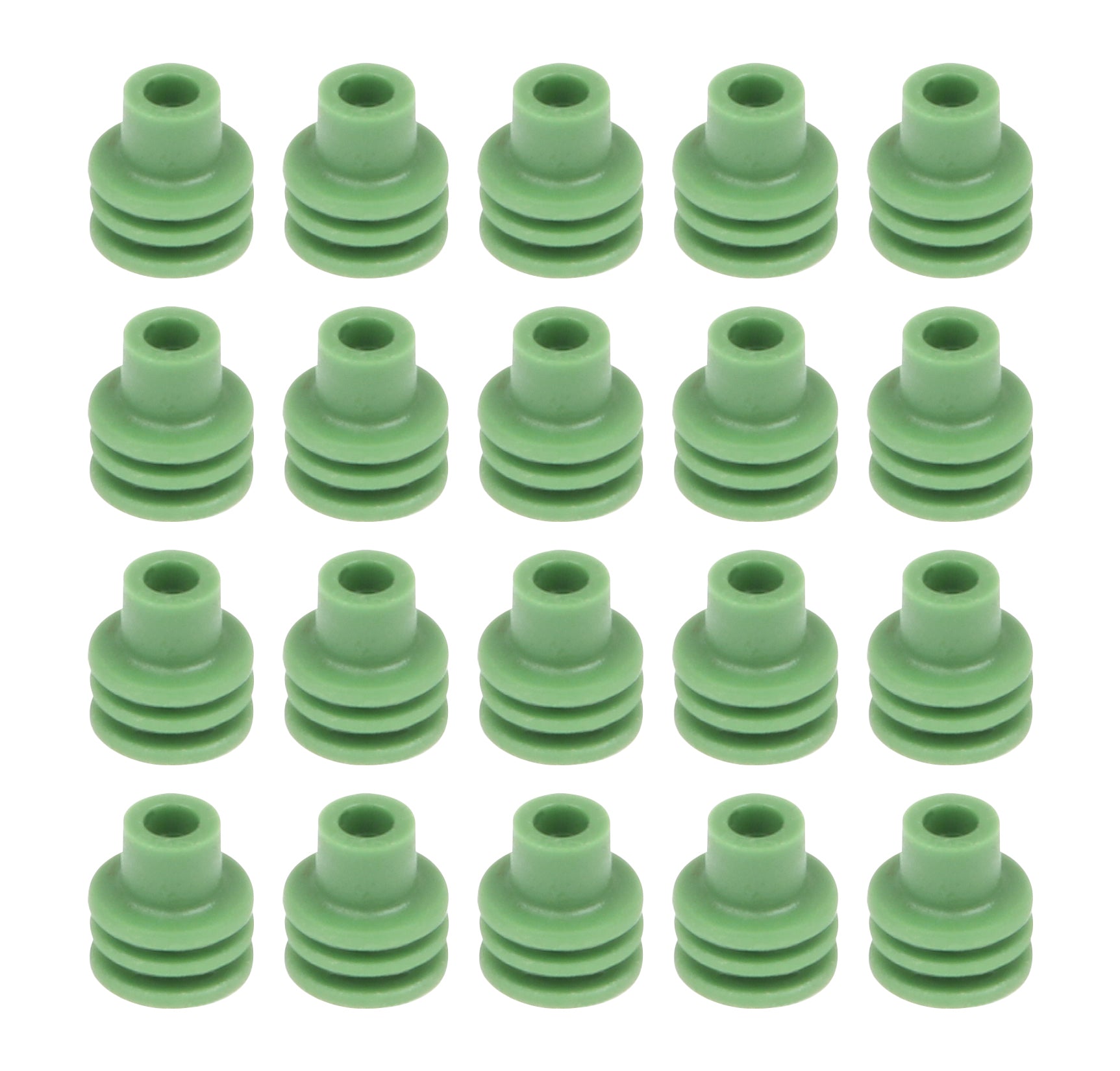 QuickCar 20-18 Gauge Weather Pack Cable Seal - Green (Set of 20)