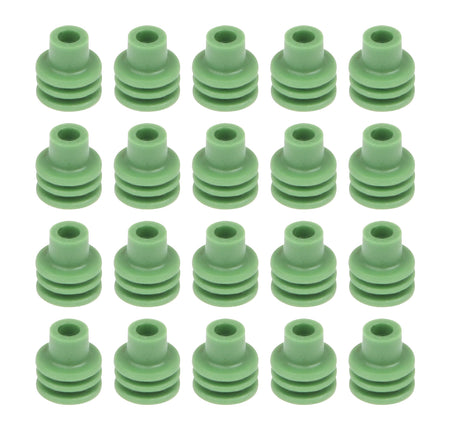 QuickCar 20-18 Gauge Weather Pack Cable Seal - Green (Set of 20)