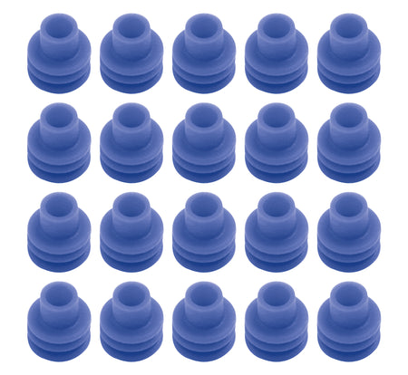 QuickCar 12 Gauge Weather Pack Cable Seal - Blue (Set of 20)