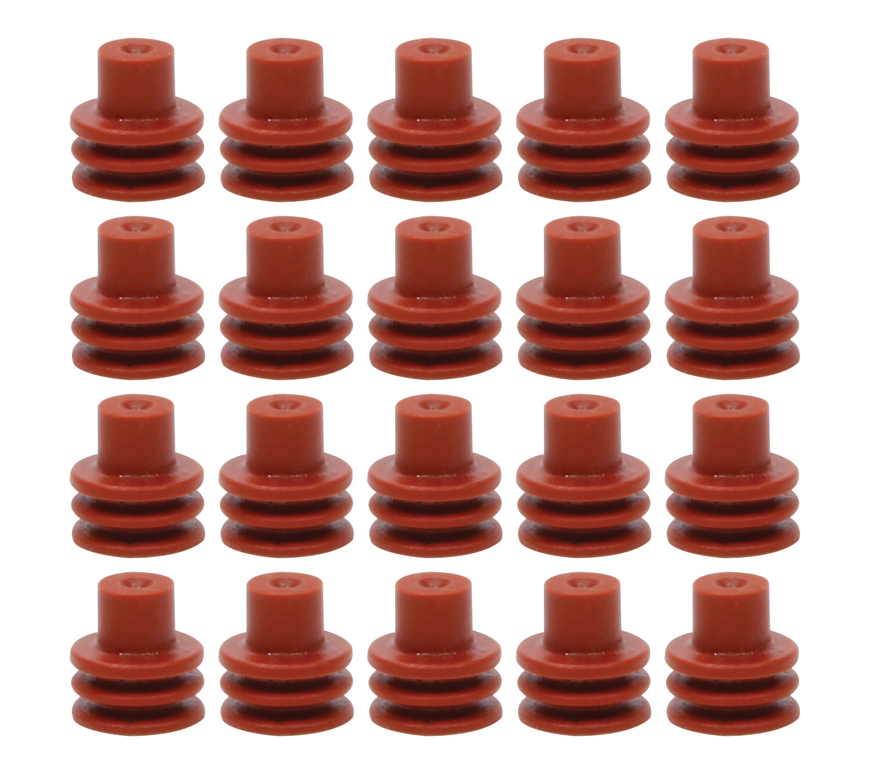 QuickCar 24-18 Gauge Weather Pack Cable Seal - Red (Set of 20)